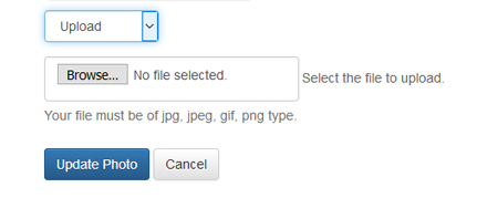 Screenshot of how to select an image to upload from your computer.