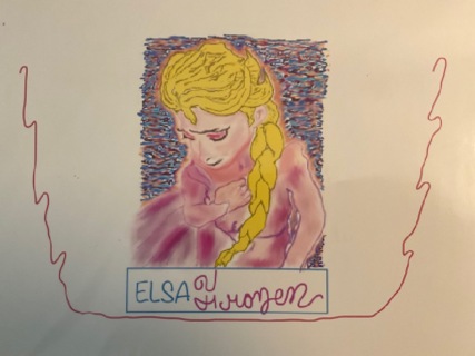 Elsa Frozen Disney Character (Digital Art) not for sale