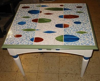 Midcentury mosaic table